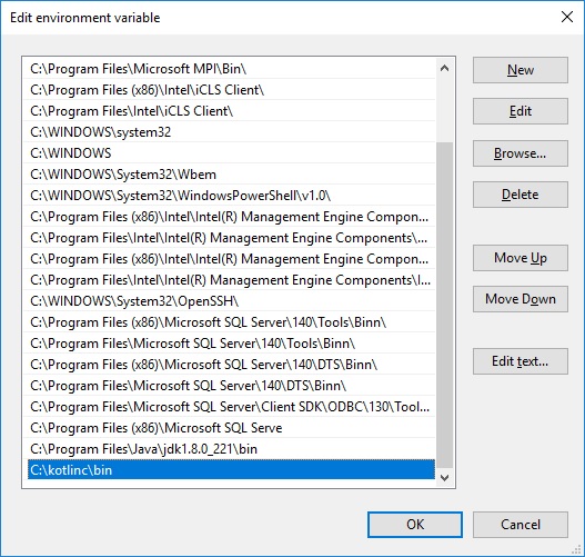 Setting up the environment variable for Kotlin Compiler