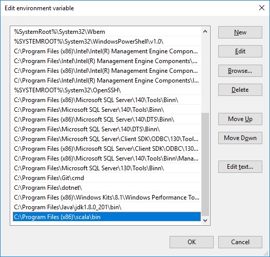 Setting up the environment variable for Scala Compiler